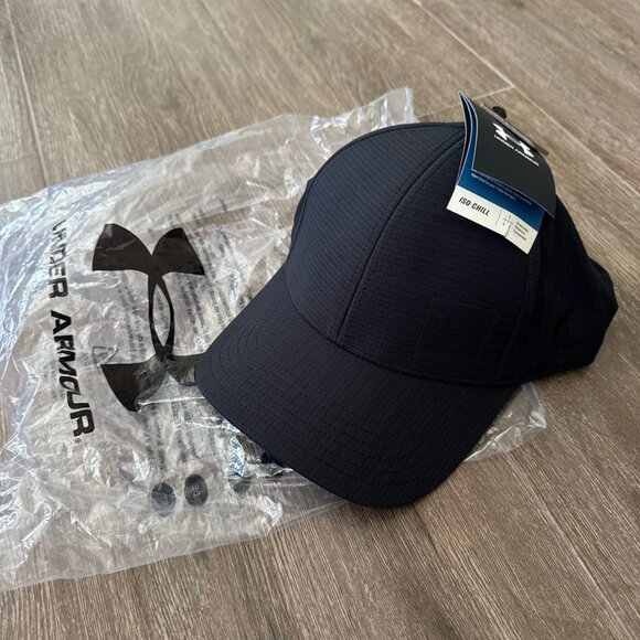 New UA Under Armour iso-chill ArmourVent Stretch Fit Hat cap with logo m/l size - Picture 2 of 8